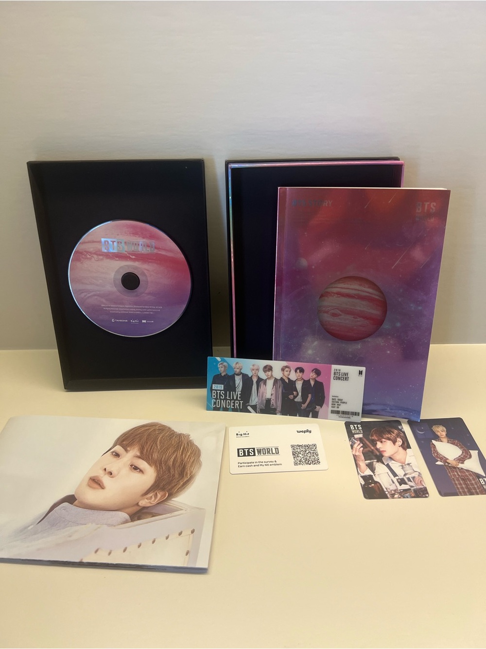 BTS World Photo Book & CD Set - Purple Pink Galaxy Design